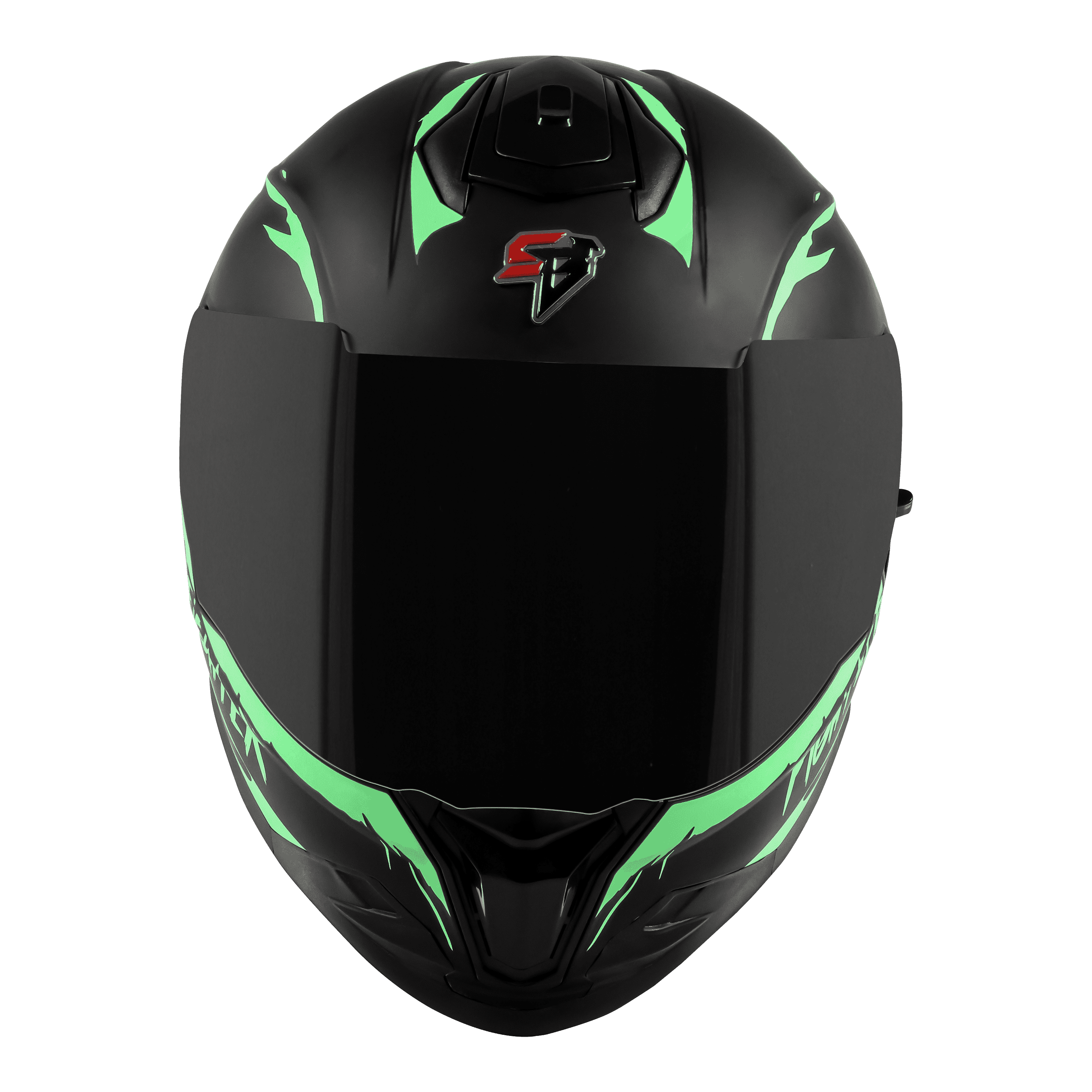 SBH-57 ISS SILVER FIGHTER F2 GLOSSY BLACK WITH GREEN